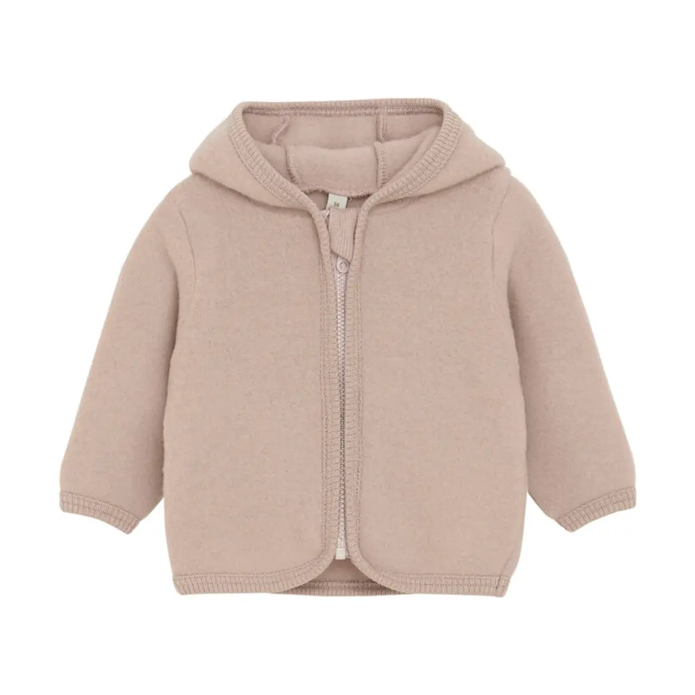 Jacka med öron i Ullfleece - 5510 - 62 | Barnkläder - Ull - Ulltröjor | BabyMode