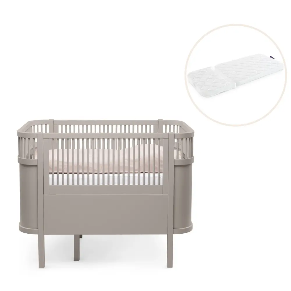 V&auml;xas&auml;ng 2i1 Baby & Juniors&auml;ng och Madrass till Classic II - Jetty Beige
