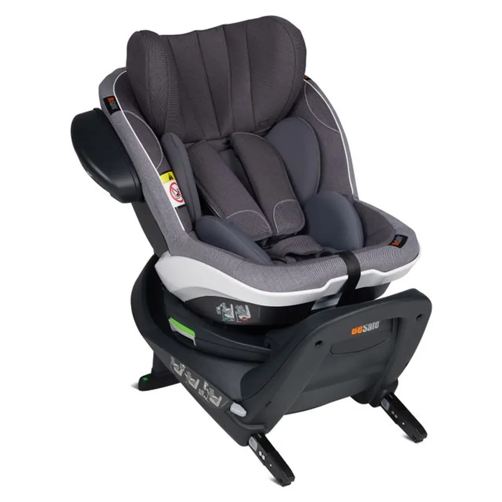 BeSafe Izi Twist i-Size Bilbarnstol - Metallic Melange | Bilbarnstolar - Bakåtvända bilbarnstolar 9-36 Kg - Bakåtvända bilbarnstolar upp till 23 kg | BabyMode