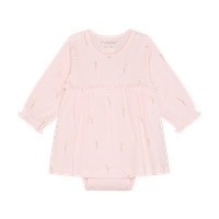 Långärmad Rib Body klänning - Potpourri