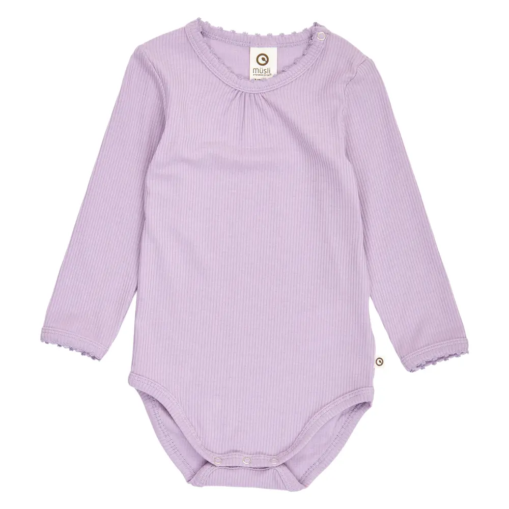 Mellow Tencel Picot Body - Dream - 56 | Barnkläder - Bodys & overaller - Långärmad body | BabyMode