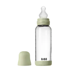 Nappflaska Glas Baby Silikon Medium Slow Flow 240 ml - Sage | Baby & Barn - Äta - Nappflaskor | BabyMode