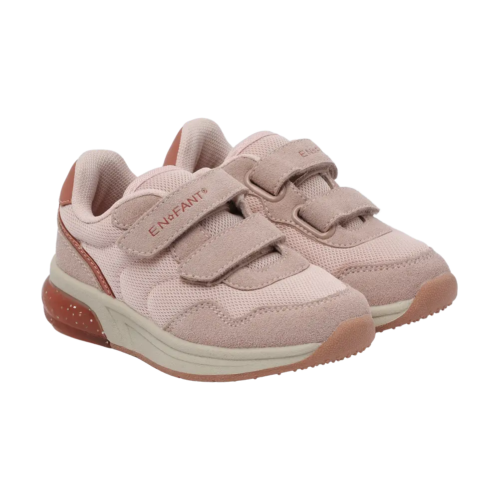 Sneakers kardborreband m. Ljus - Sepia Rose - 24 | Barnskor - Sneakers - Sneakers med lampor | BabyMode