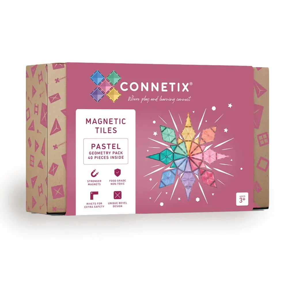 Geometry Pack - magnetsæt 40 dele - pastel | Leksaker - Kreativ lek - Magnetiskt lekset | BabyMode