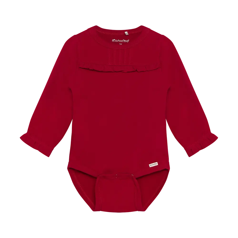 Minymo Långärmad Body - Rio Red - 74