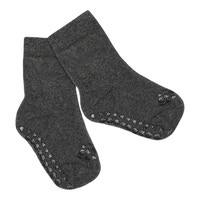 GoBabyGo Halkstrumpor Terry Bomull - Dark Grey Melange