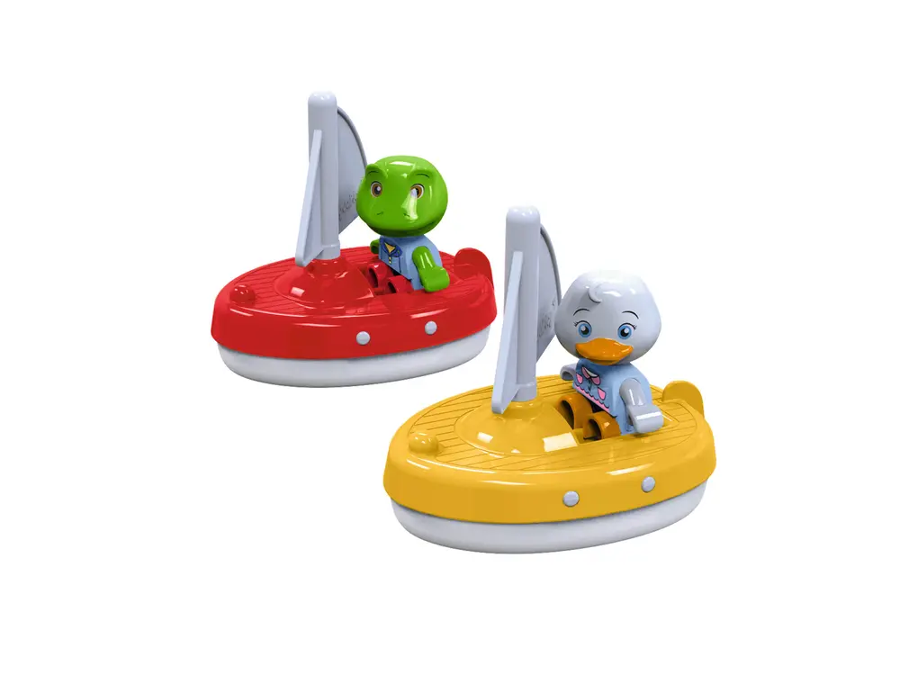 2-Pack Segelbåt med Figurer | Leksaker - Vattenlek - Badleksaker | BabyMode