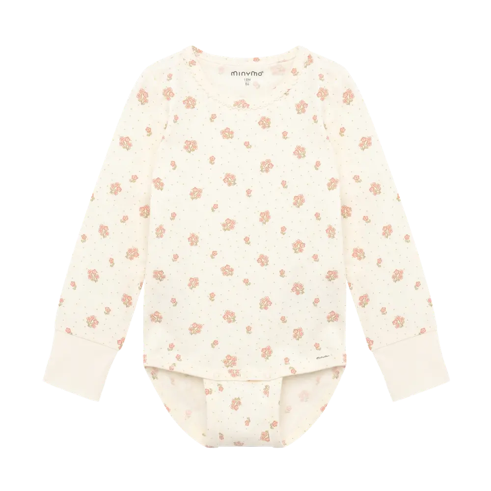 Långärmad Body m. Tryck - Vanilla Ice - 50 | Barnkläder - Bodys & overaller - Långärmad body | BabyMode