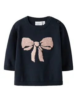 Rebow Stickad Tröja - Navy Blazer | Kläder - Toppar - Koftor, västar & tröjor | BabyMode