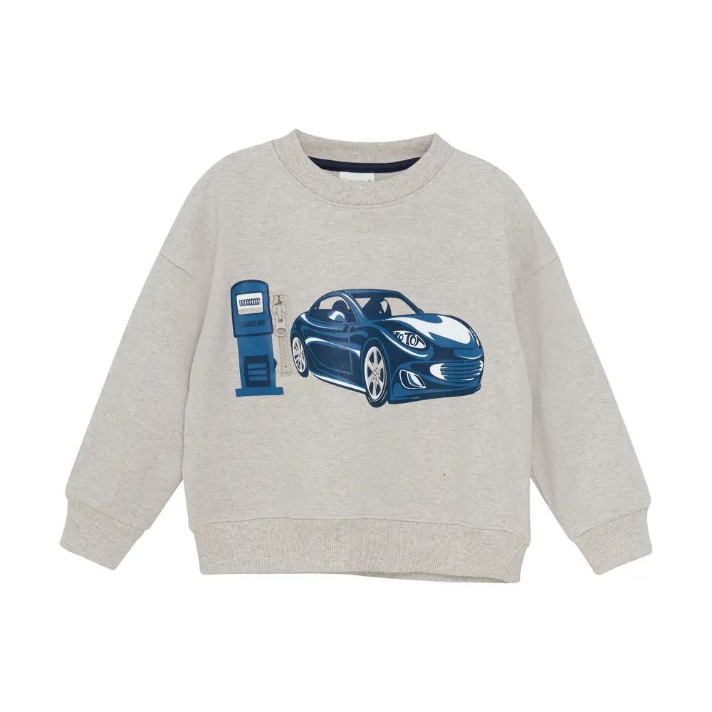 Sweatshirt - Beige Melange - 98