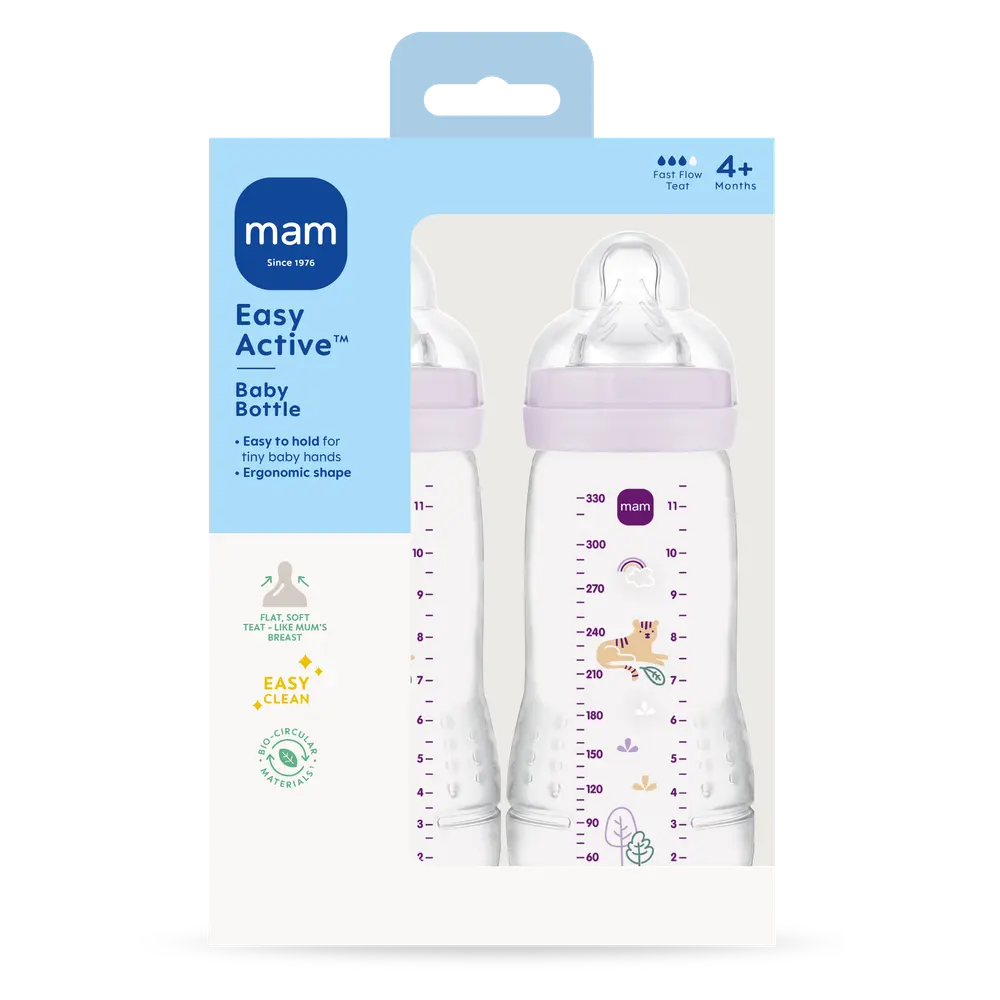 Nappflaska Easy Active 330ml 2pk Pink | Baby & Barn - Äta - Nappflaskor | BabyMode