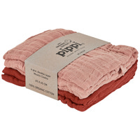Ekologiska muslinfilt (4-pack) - röd
