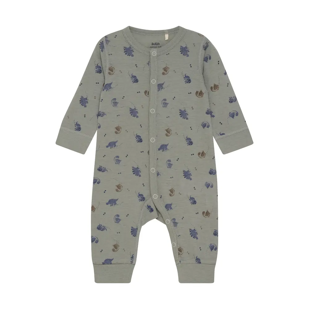 Jumpsuit Ull AOP - Forest Fog - 80 | Barnkläder - Ull - Ulloveraller | BabyMode