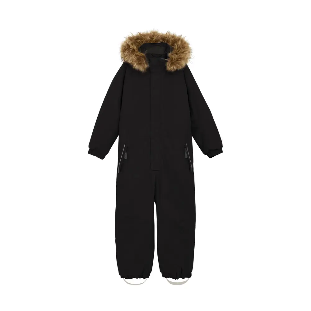 Overall med Fuskpäls - Black - 122