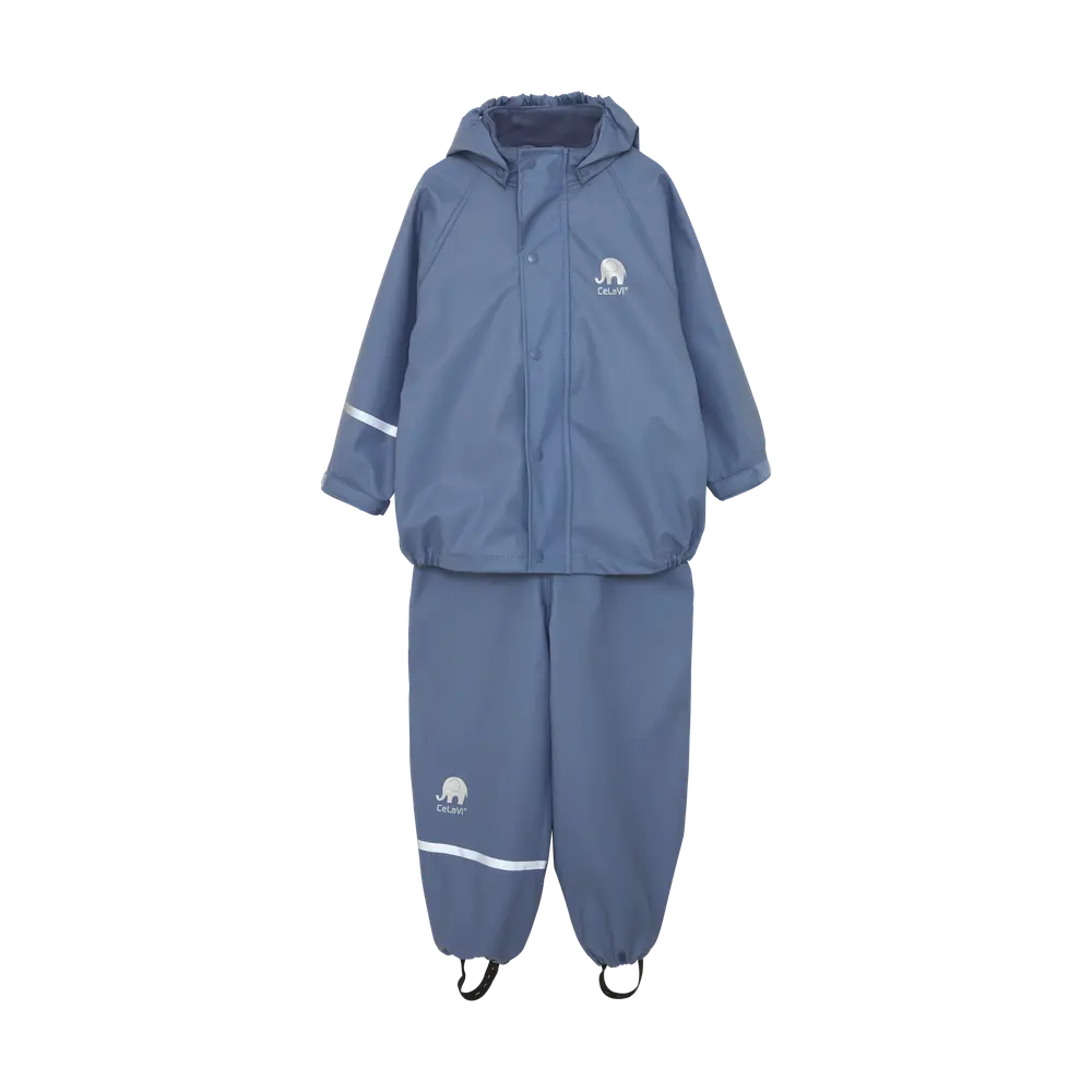 Celavi Regnställ Basic - Flint Stone - 130 | Barnkläder - Ytterplagg - Regnkläder | BabyMode