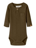 Lil' Atelier Opelle Långärmad Slim Body - Teak
