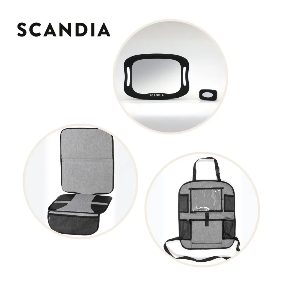 Bilpaket – Spegel, sätesskydd och förvaringsficka | Bilbarnstolar - Bilbarnstolstillbehör - Sätesskydd & prylfickor | BabyMode