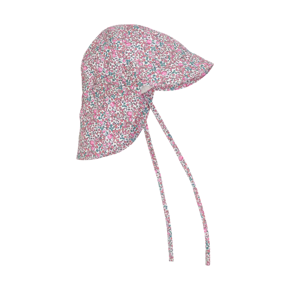 Sommarhatt i Liberty-tyg - Plumeria - 3-6 MDR.