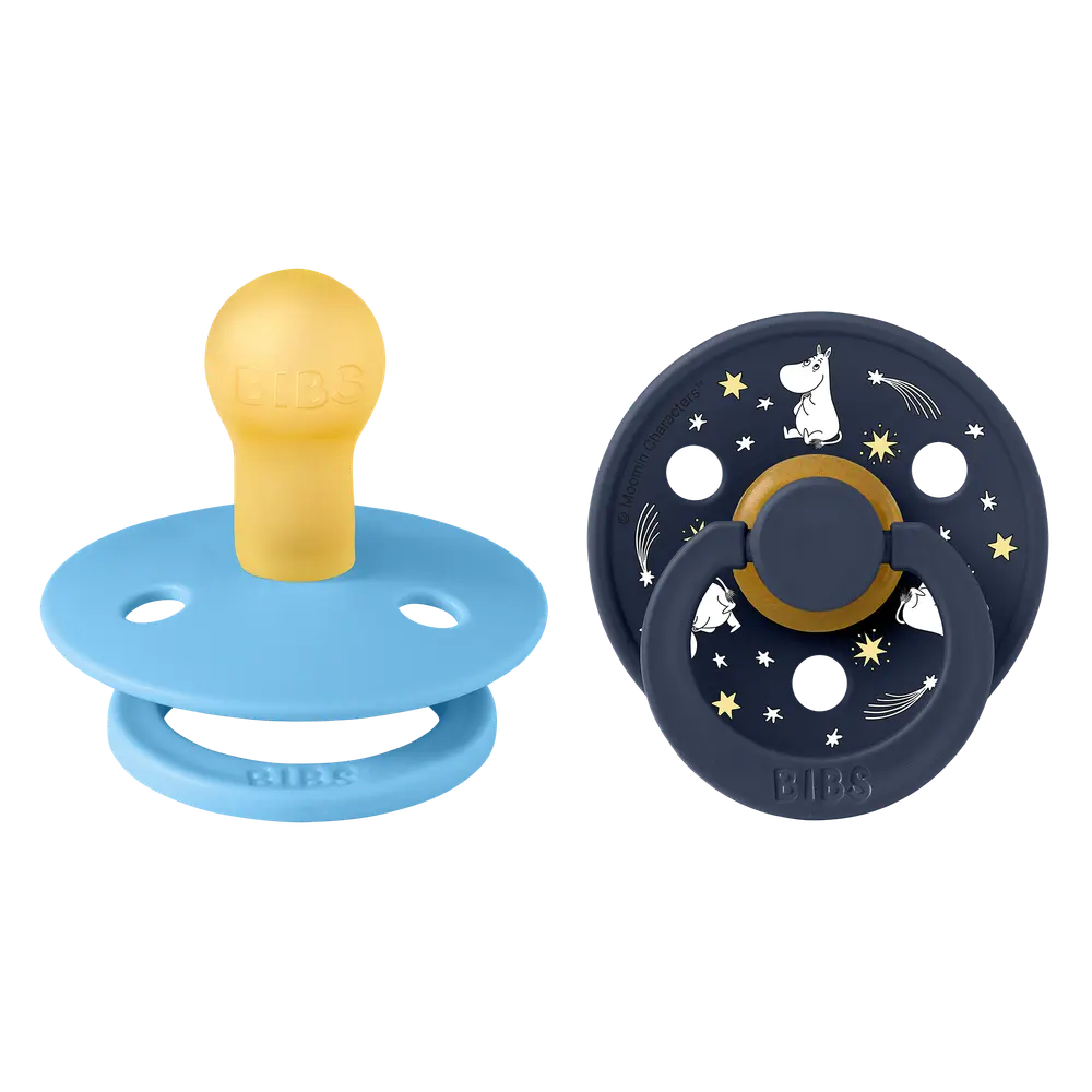 Mumin Colour 2-Pack Napp Latex stl 1 - Breeze | Baby & Barn - Sköta - Nappar | BabyMode