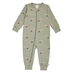 Jumpsuit Christmas - Shadow/ Deep Green/ Balsam Cream | Kläder - Bodys & overaller - Jumpsuit utan fot | BabyMode