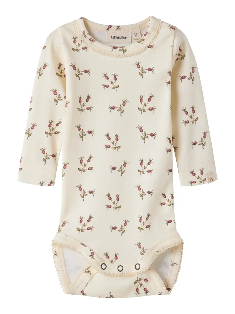 Lil' Atelier Layo Sig Långärmad Slim Body - Turtledove - 56