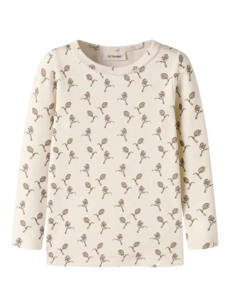Lil' Atelier Noel Långärmad Slim Body - Turtledove - 56