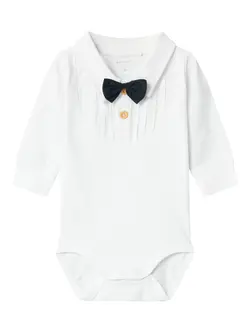 Långärmad Body Rasmus - Bright White | Kläder - Bodys & overaller - Långärmad body | BabyMode