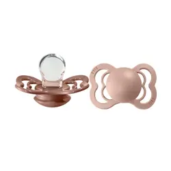 Napp Supreme 2-pack Silikon - Blush/Woodchuck | Baby & Barn - Sköta - Nappar | BabyMode