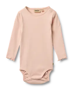 Långärmad Body Regitze - Powder | Kläder - Bodys & overaller - Långärmad body | BabyMode