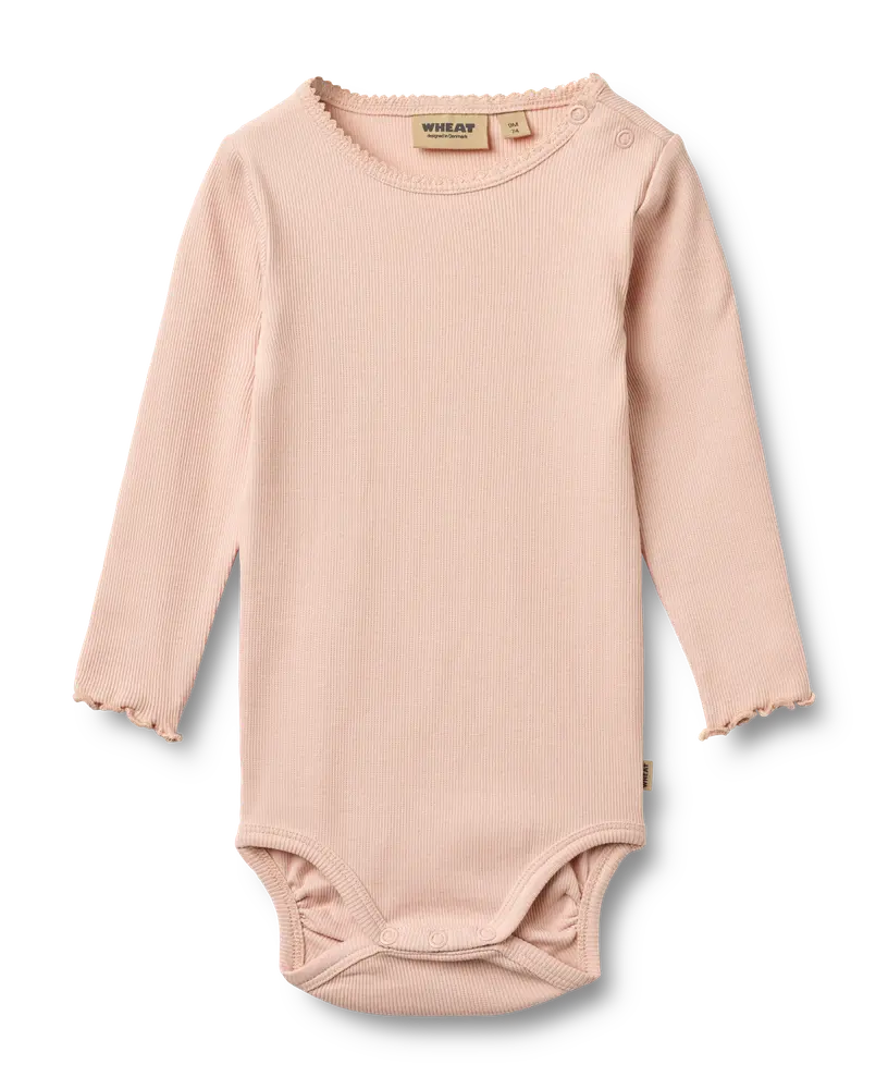 Långärmad Body Regitze - Powder - 74 | Barnkläder - Bodys & overaller - Långärmad body | BabyMode