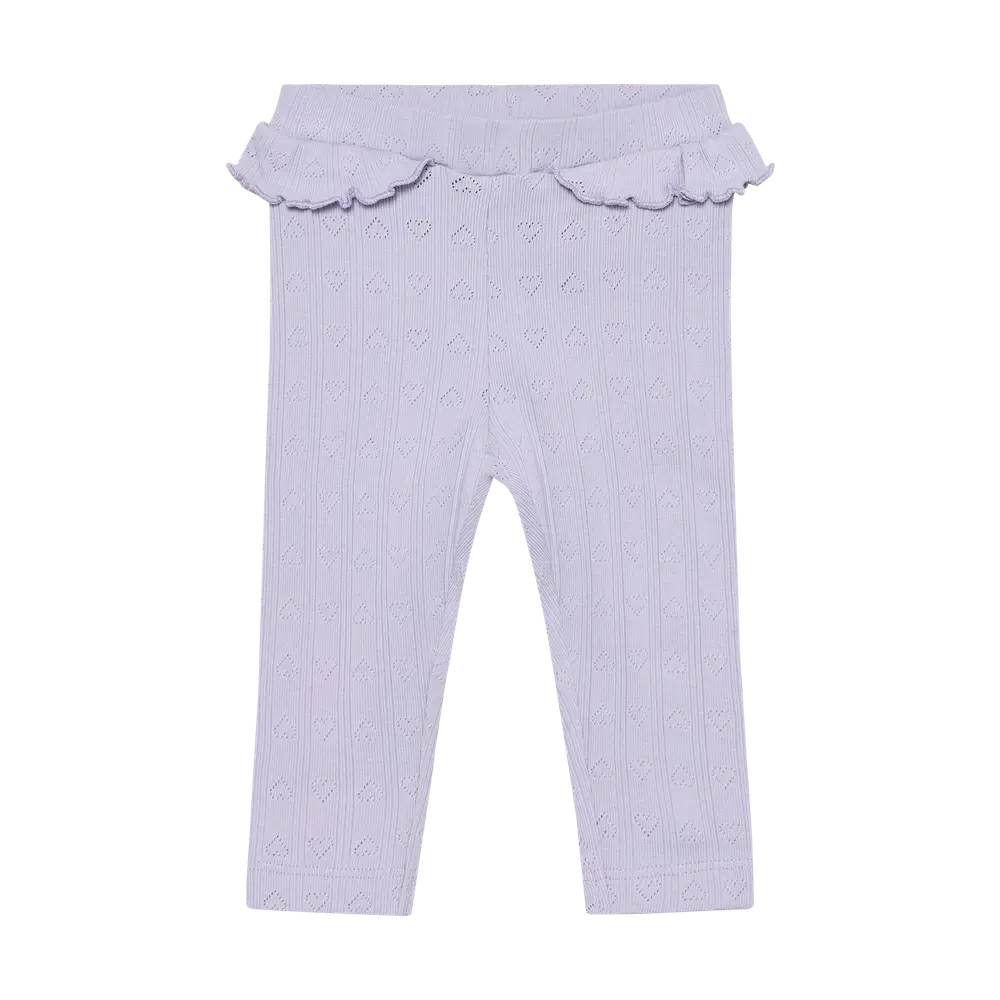 Leggings Pointelle - Purple Heather - 86 | Barnkläder - Underdelar - Leggings | BabyMode