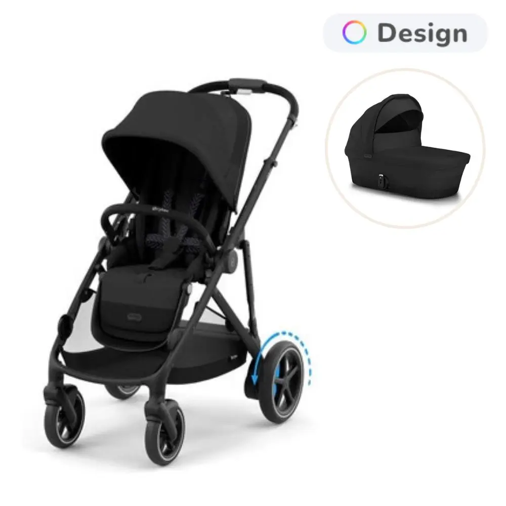 Cybex E-Gazelle S Sittvagn - Black/Moon Black