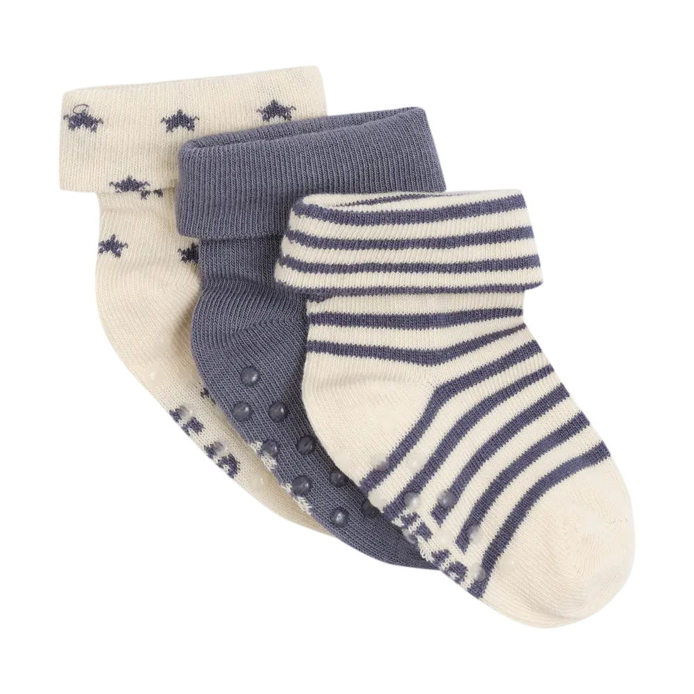 Babystrumpor med ABS 3-pack - Blå - 19/22 | Barnkläder - Strumpor & strumpbyxor - Strumpor | BabyMode