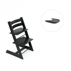 Tripp Trapp Stol & Bricka - Svart/svart | Baby & Barn | BabyMode