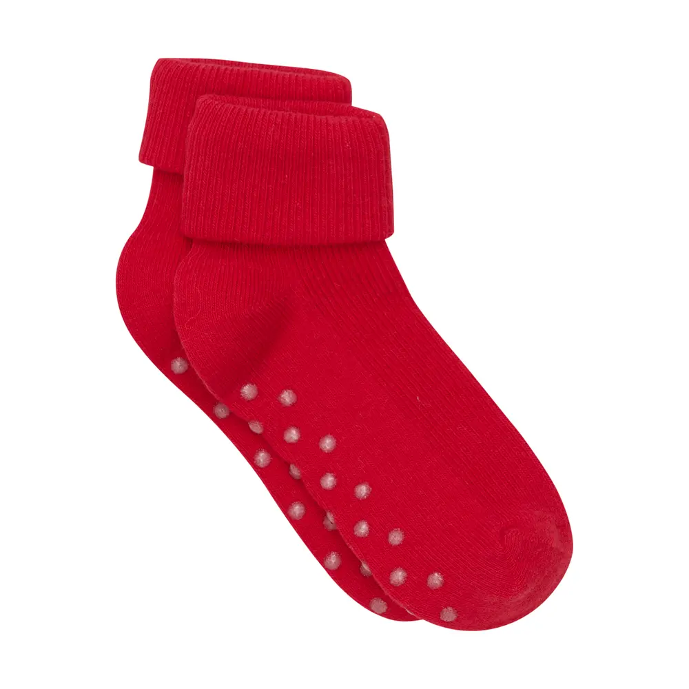 Halkstrumpor Rib ABS - Red - 11/14 | Barnkläder - Strumpor & strumpbyxor - Halkfria strumpor | BabyMode