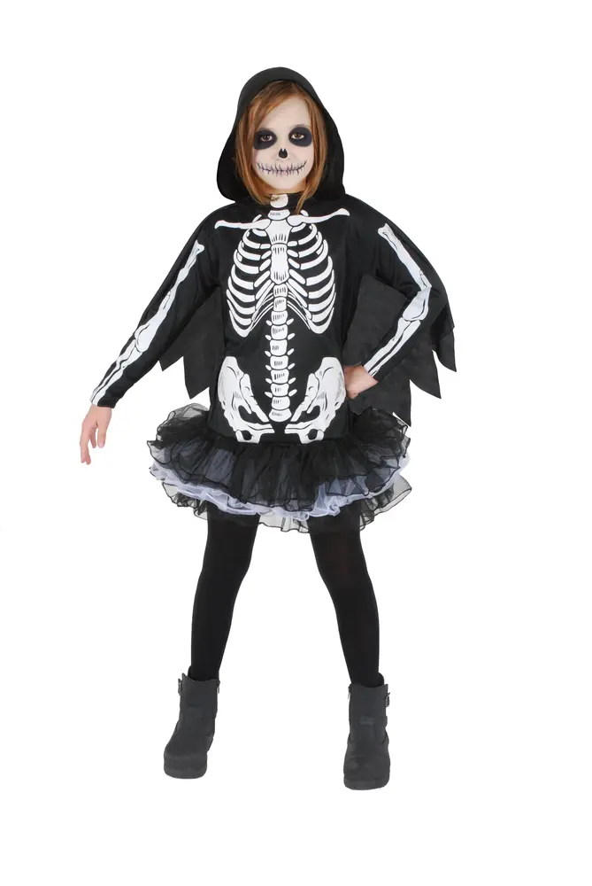 Skelettkostym Flicka 7-10 år