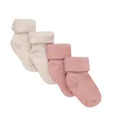 Ribbade Halkstrumpor ABS 4-pack - Beige/Rosa | Kläder - Strumpor & strumpbyxor - Strumpor | BabyMode