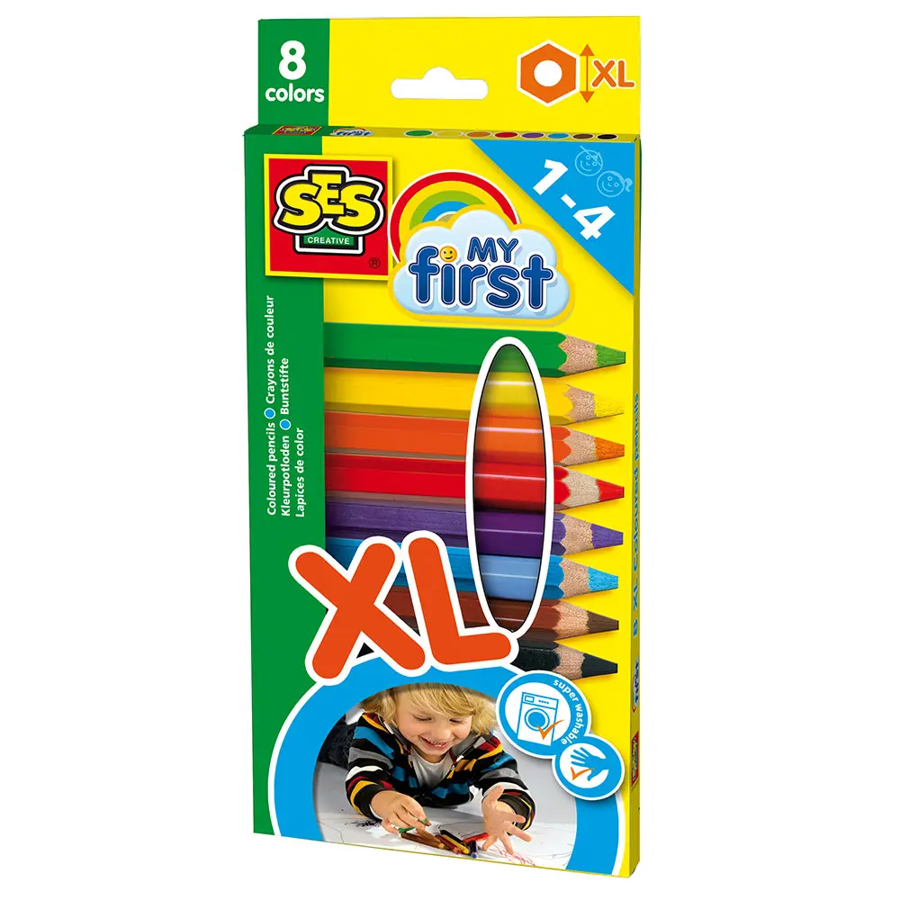 Min Första - Färgpennor 8-pack | Leksaker - Kreativ lek - Färger & markörer | BabyMode