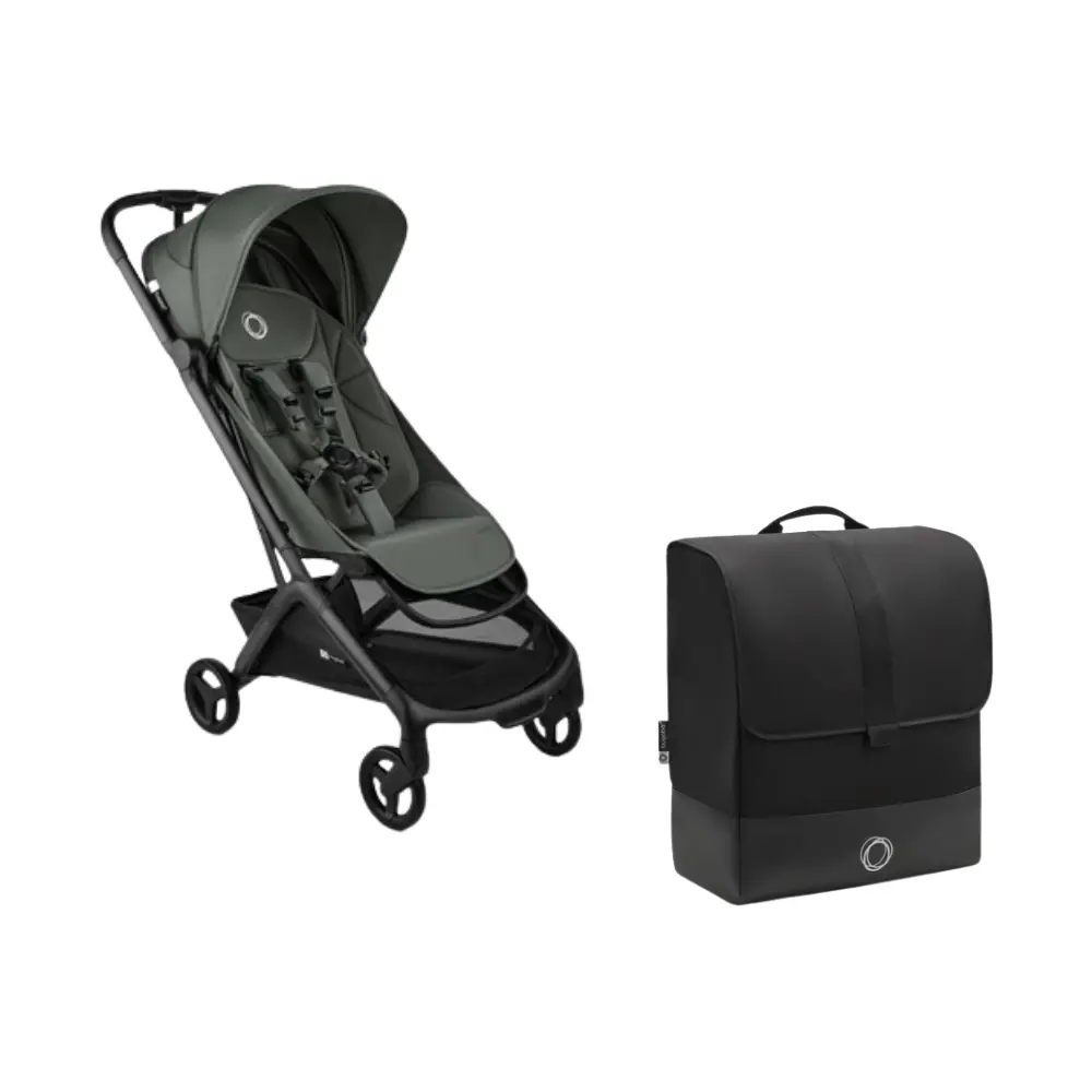 Bugaboo Butterfly 2 Resevagn inkl. transportväska - Black/Forest Green | Barnvagnar - Resevagnar & sulkys | BabyMode