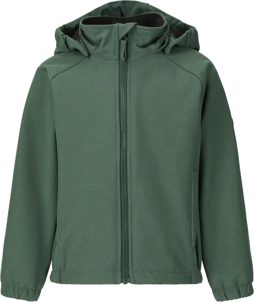 Bjorn Melange Softshell Jacka W-PRO 8000 - Trekking Green - 110 | Barnkläder - Ytterplagg - Softshell & fleece - Softshell | BabyMode