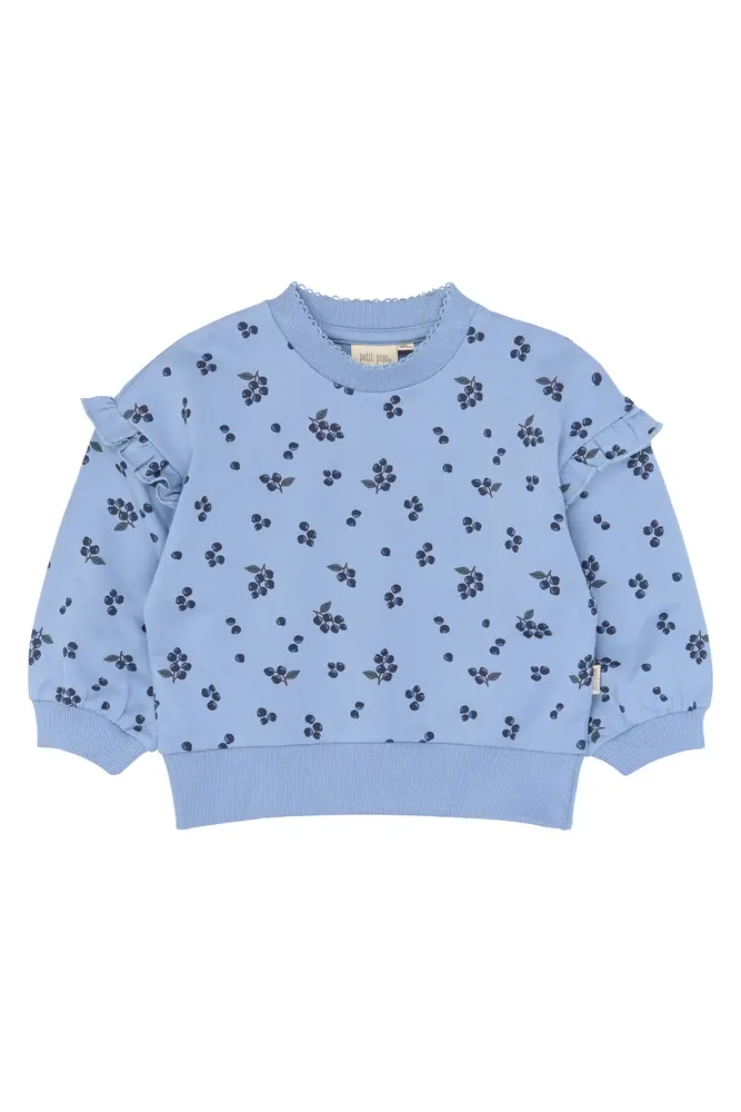 Petit Piao Gween Sweatshirt - Stonewash Blueberry  - 98 CM