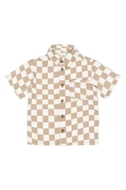 Twill Skjorta - Humus Check | Barnkläder - Toppar - Skjortor - Skjortor | BabyMode