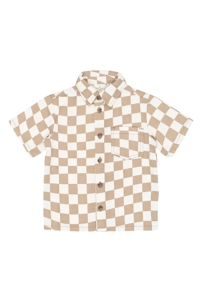 Twill Skjorta - Humus Check - 110 | Barnkläder - Toppar - Skjortor - Skjortor | BabyMode