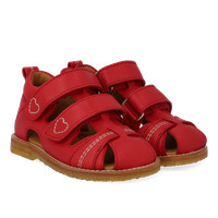 Sandal m. Hjäta Broderi - Red