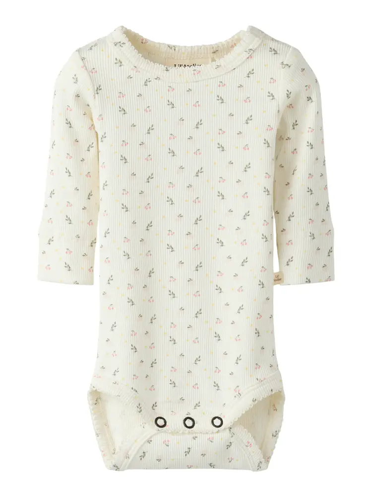 Lil Atelier Gago Långärmad Body Slim - Coconut Milk - 74 | Barnkläder - Bodys & overaller - Långärmad body | BabyMode