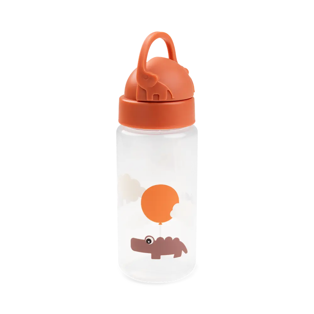 Sugrörsflaska Happy Clouds - Papaya | Baby & Barn - Äta - Matlådor & vattenflaskor | BabyMode