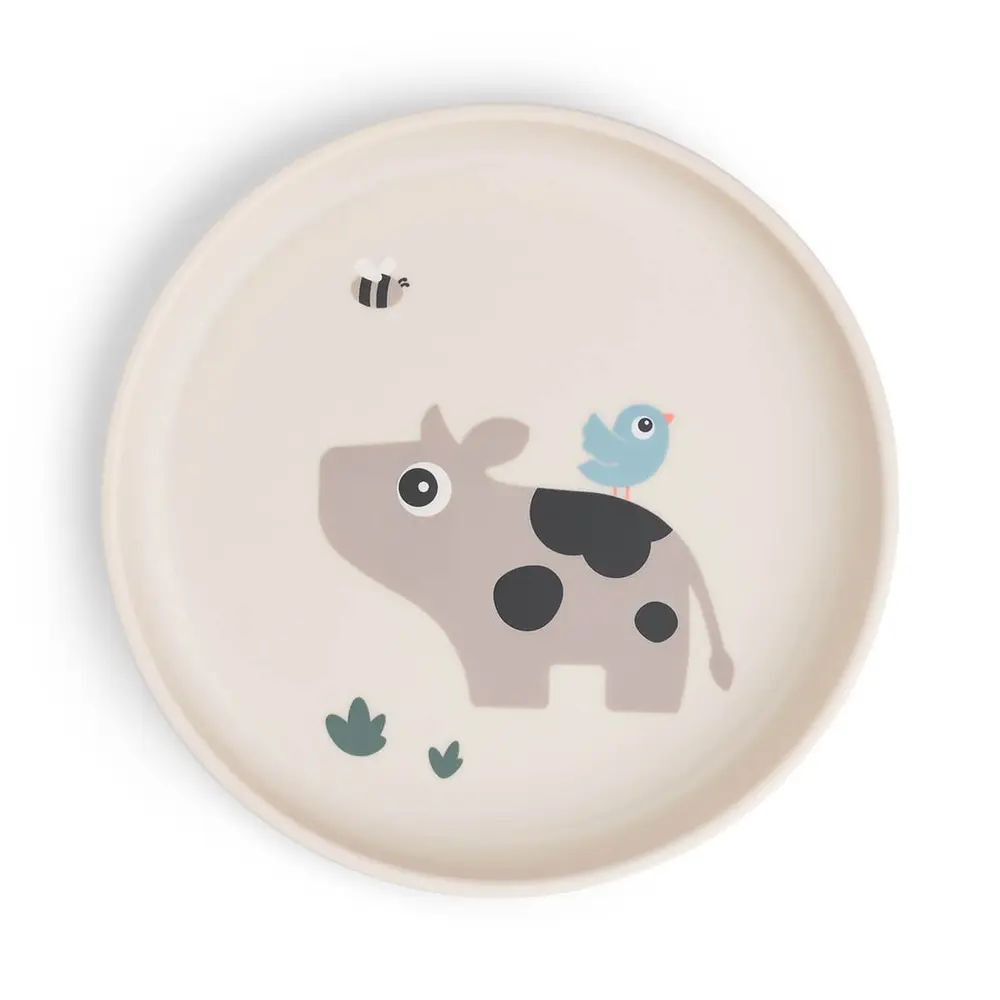 Done By Deer Foodie Tallrik - Tiny Farm Sand | Baby & Barn - Äta - Barnserviser | BabyMode