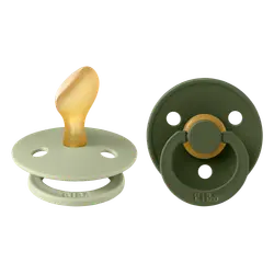 Napp Colour 2-pack Latex Anatomisk 6-18 mån - Sage/Hunter Green | Baby & Barn - Sköta - Nappar | BabyMode