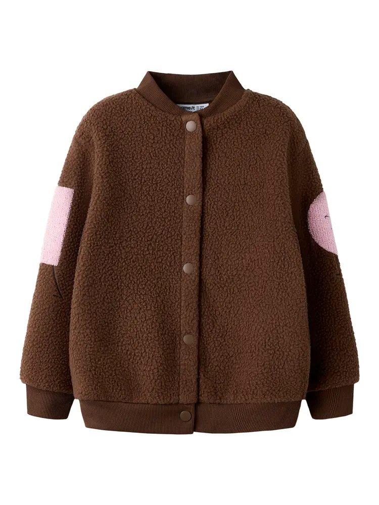 Name It Olana Teddy Cardigan - Pinecone - 116