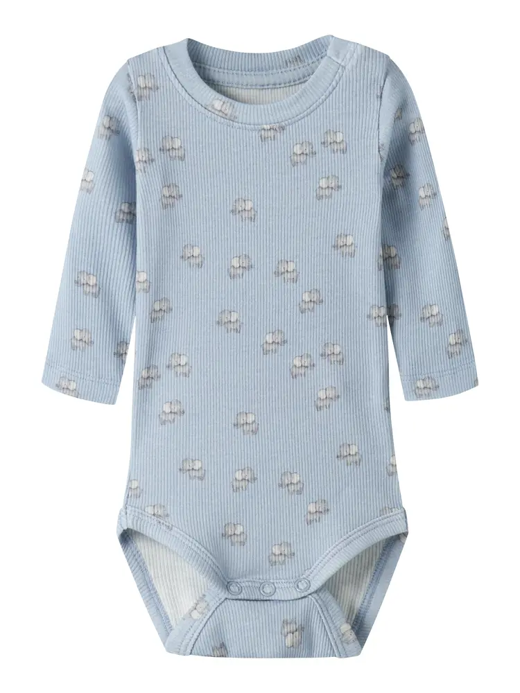 Hobit Långärmad Body - Blue fog - 86 | Barnkläder - Bodys & overaller - Långärmad body | BabyMode
